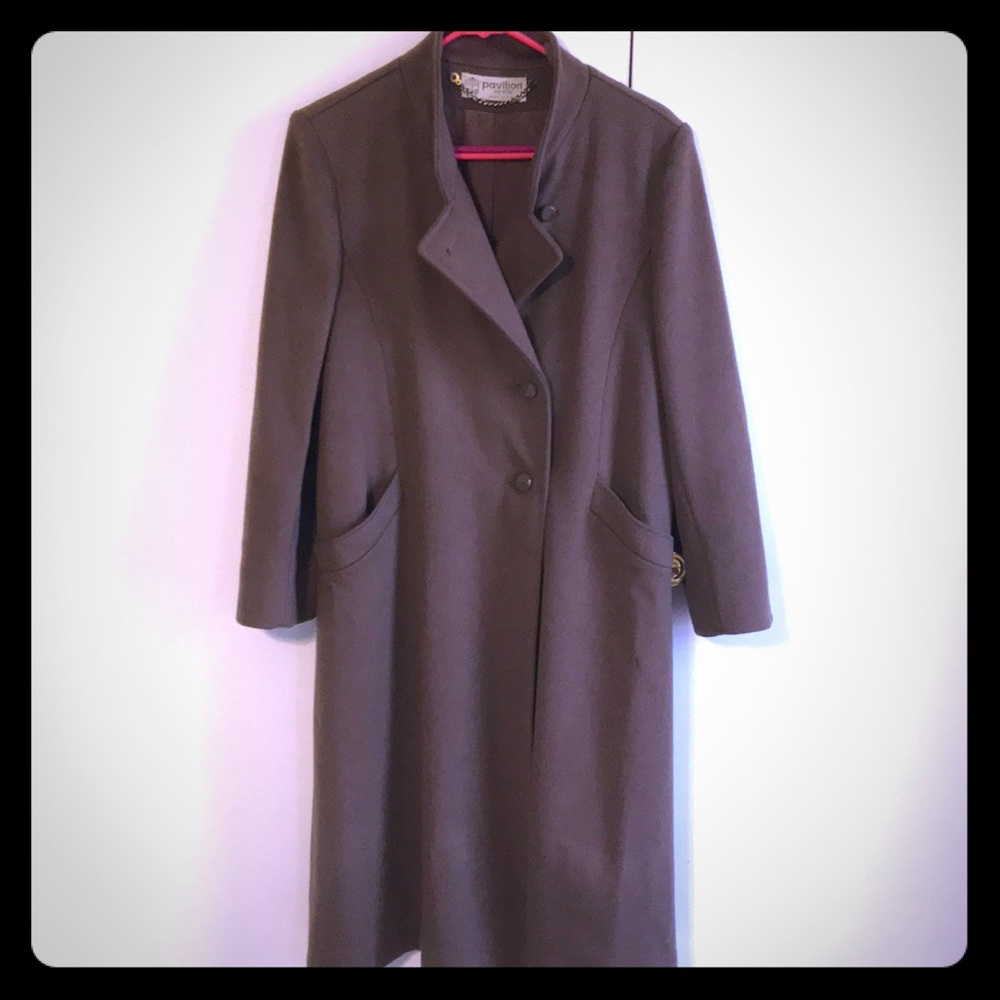Vintage dark brown wool overcoat